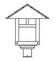 Arroyo Craftsman EP-16HFM-AB - 16&#34; evergreen post mount with hummingbird filigree