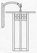 Arroyo Craftsman GB-18LGW-BK - 18" glasgow long body wall mount