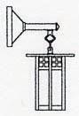 Arroyo Craftsman GB-6LSAGW-AB - 6&#34; glasgow long body wall mount with straight arm