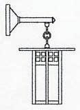 Arroyo Craftsman GB-9SAGW-BZ - 9" glasgow wall mount with straight arm