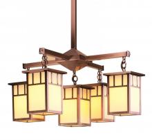 Arroyo Craftsman HCH-4L/4-1EOF-RC - 4&#34; huntington 4 light, center light, without overlay (empty)