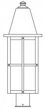 Arroyo Craftsman HP-8LF-RC - 8" hartford long body post mount