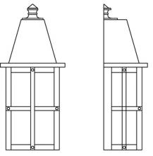 Arroyo Craftsman HW-6GW-RC - 6" hartford flush wall mount