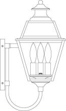 Arroyo Craftsman INB-8GRCLR-P - 8&#34; inverness wall mount with glass roof