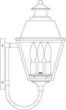 Arroyo Craftsman INB-8MRCLR-RC - 8&#34; inverness wall mount with metal roof