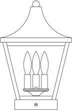 Arroyo Craftsman NAC-10CLR-BK - 10&#34; Nantes column mount