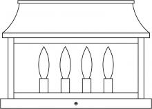 Arroyo Craftsman PRC-15CLR-AB - 15&#34; Providence column mount