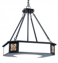 Arroyo Craftsman SCCH-21GW-BK - 21" saint clair inverted chandelier