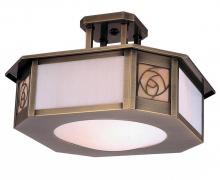 Arroyo Craftsman SCCM-15F-RB - 15" saint clair inverted semi-flush ceiling mount