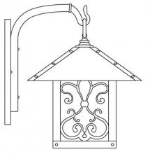 Arroyo Craftsman TRB-12ASGW-AC - 12&#34; timber ridge wall bracket with ashbury  filigree