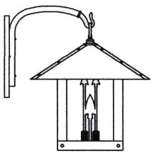 Arroyo Craftsman TRB-16ARGW-RC - 16&#34; timber ridge wall bracket with arrow filigree