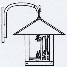 Arroyo Craftsman TRB-16DRGW-RC - 16&#34; timber ridge wall bracket with deer filigree