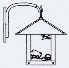 Arroyo Craftsman TRB-16GSGW-AC - 16&#34; timber ridge wall bracket with goose filigree