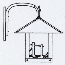 Arroyo Craftsman TRB-16HSGW-AC - 16&#34; timber ridge wall bracket with horse filigree