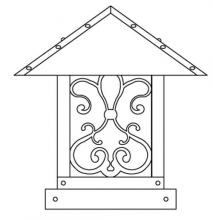 Arroyo Craftsman TRC-12ASGW-AC - 12&#34; timber ridge column mount with ashbury  filigree