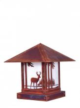 Arroyo Craftsman TRC-12DRGW-P - 12" timber ridge column mount with deer filigree