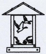 Arroyo Craftsman TRC-9GSM-VP - 9&#34; timber ridge column mount with goose filigree