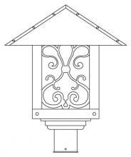 Arroyo Craftsman TRP-16ASGW-VP - 16&#34; timber ridge post mount with ashbury  filigree