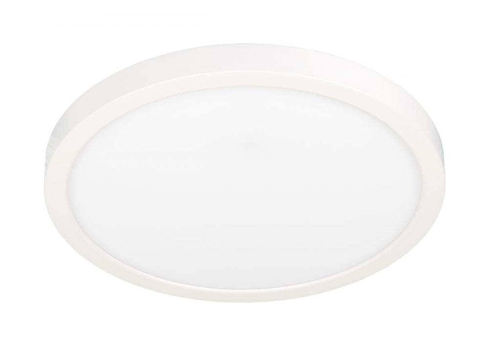 JESCO Flush Mount LED 12&#34; Round Alum Slim Trim 22W 3CCT 90CRI WH