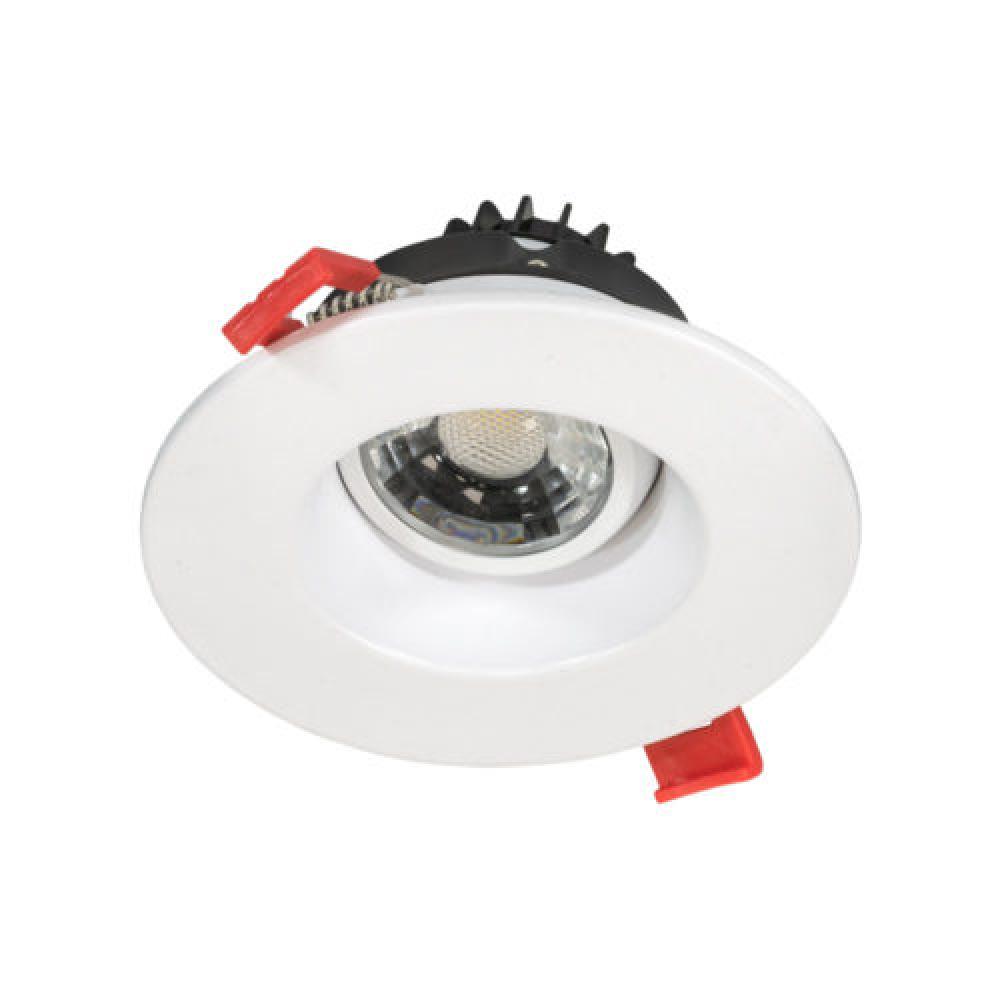 JESCO Downlight LED 3&#34; Round Regressed Gimbal Recessed 8W 5CCT 90CRI WH