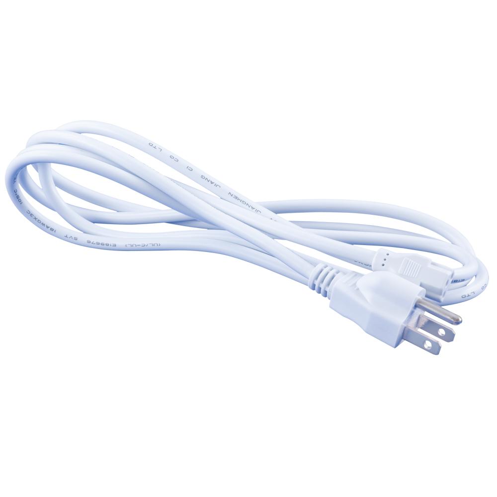 Power Cord & 3-Prong Plug – 12’ White