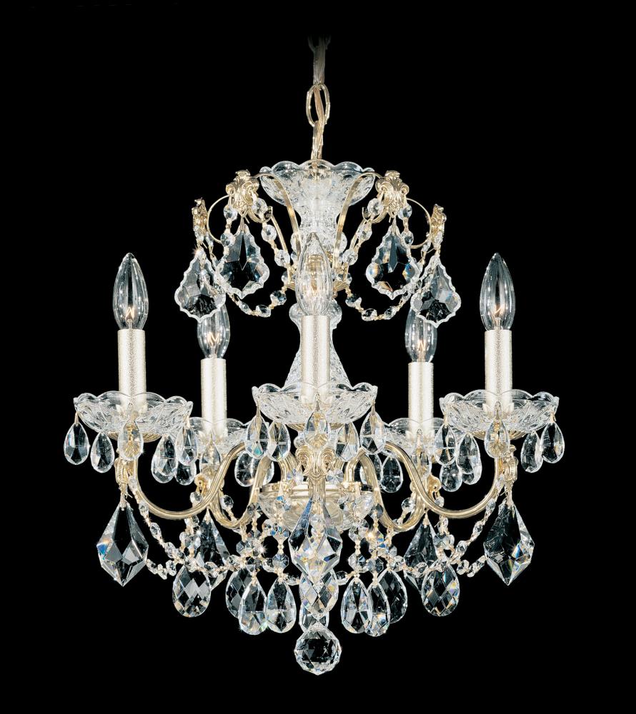 Century 5 Light 120V Chandelier in Heirloom Gold with Heritage Handcut Crystal