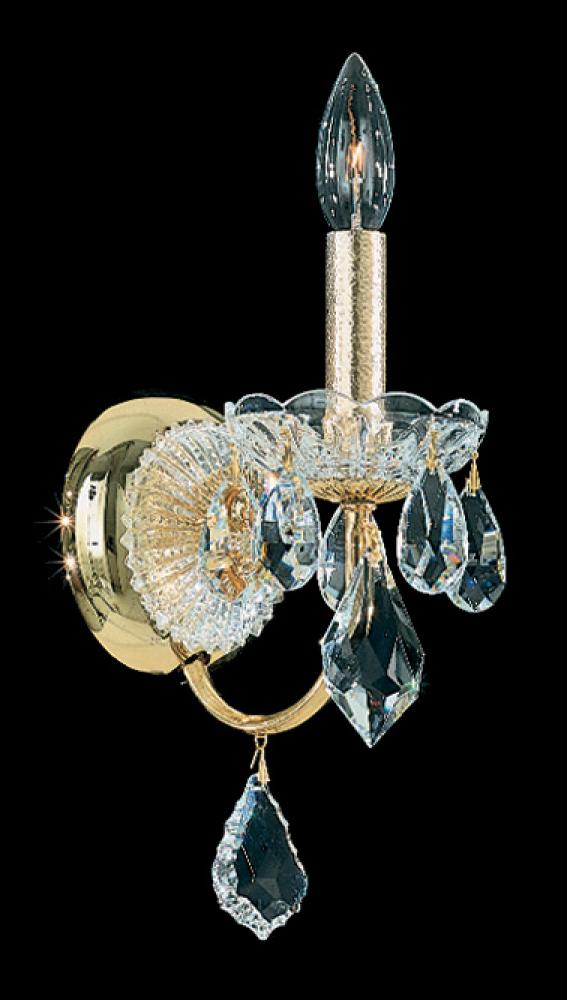 Century 1 Light 120V Wall Sconce in Polished Silver with Heritage Handcut Crystal