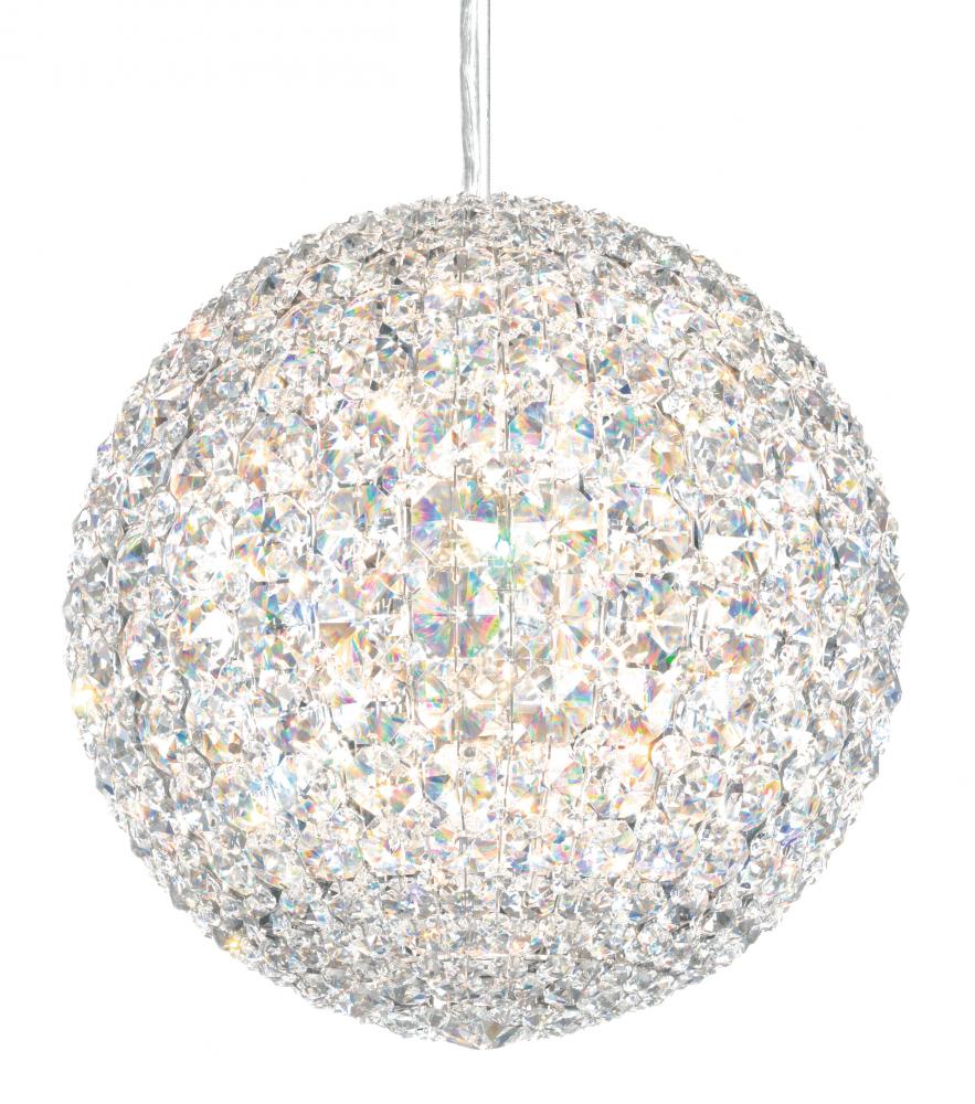 Da Vinci 12 Light 120V Pendant in Polished Stainless Steel with Optic Crystal