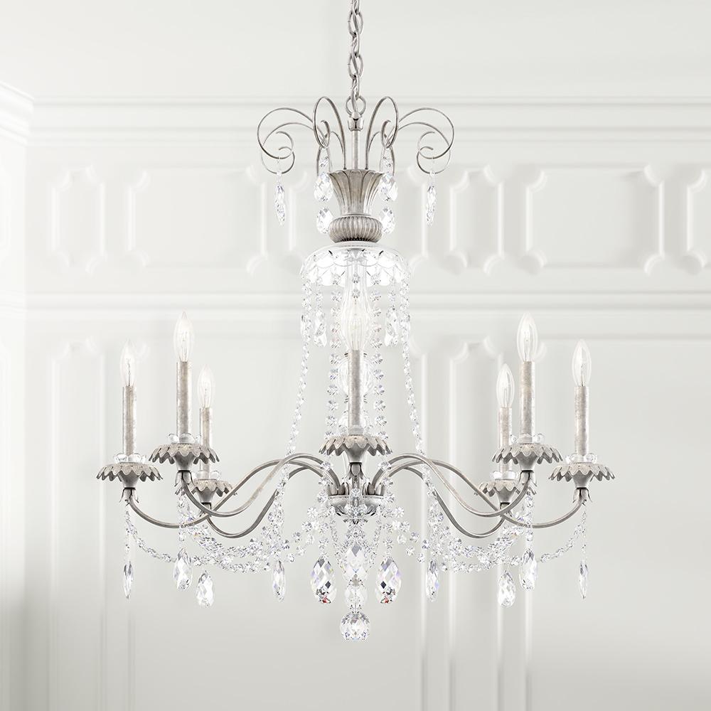 Helenia 8 Light 120V Chandelier in Black with Heritage Handcut Crystal