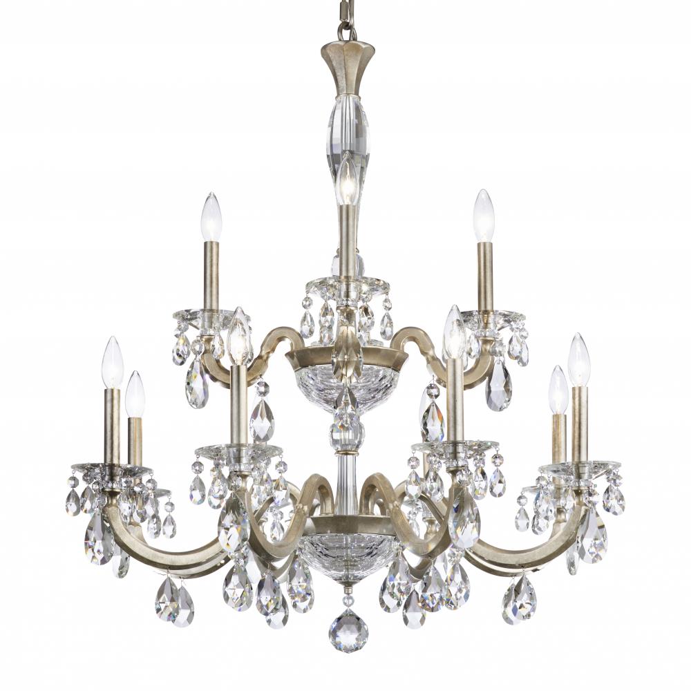 San Marco 12 Light 120V Chandelier in Black with Radiance Crystal