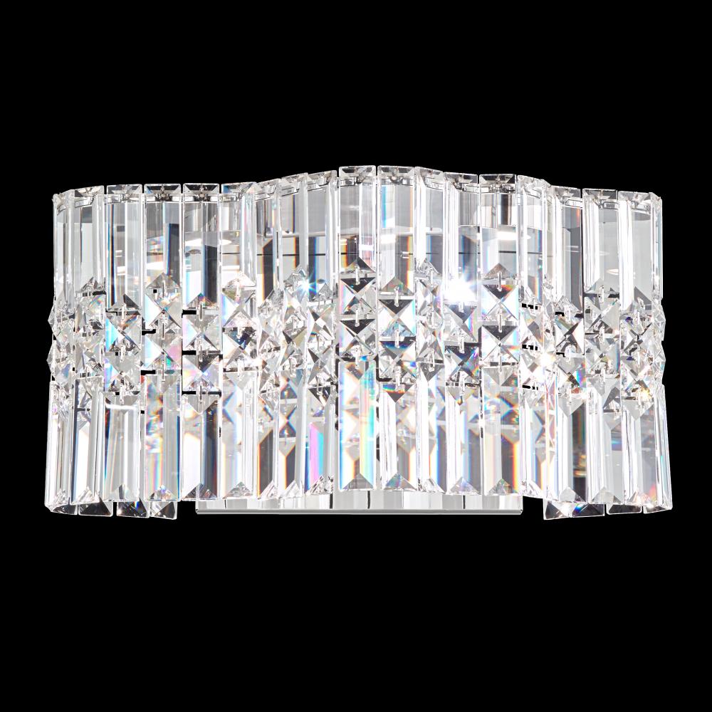 Selene 15IN LED 120V Wall Sconce in Stainless Steel with Optic Crystal