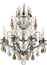 Schonbek 1870 5771-48H - Bordeaux 8 Light 120V Chandelier in Antique Silver with Heritage Handcut Crystal