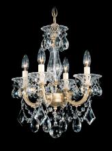 Schonbek 1870 5344-83 - La Scala 4 Light 120V Chandelier in Florentine Bronze with Heritage Handcut Crystal