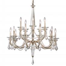 Schonbek 1870 S6715N-22R - Verona 15 Light 120V Chandelier in Heirloom Gold with Radiance Crystal