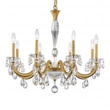 Schonbek 1870 S8608N-48R - San Marco 8 Light 120V Chandelier in Antique Silver with Radiance Crystal