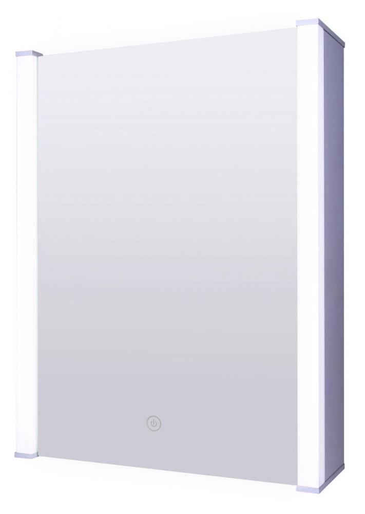 LED Medicine Cabinet, MC101A2026RNW, 19.7&#34; W x 25.6&#34; H, 18W, 3000K, 80 CRI, Wall Mounted