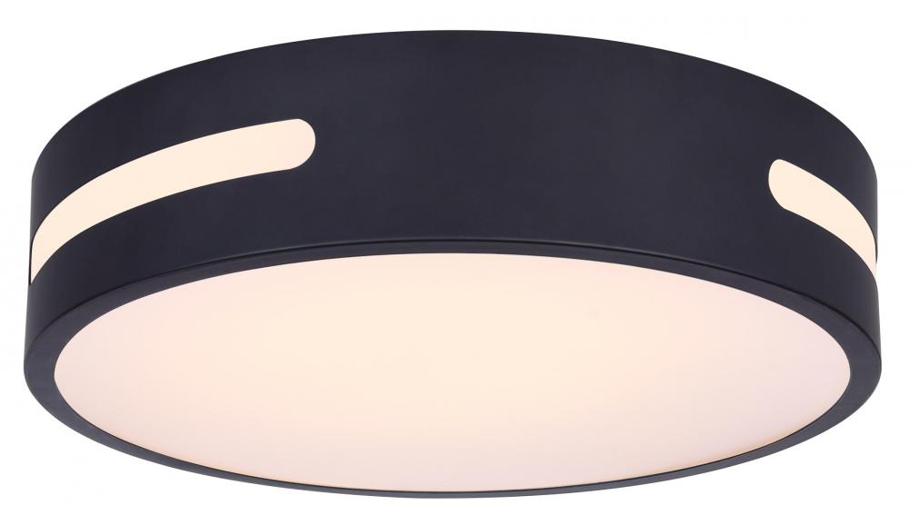 LED Flush Mount, CL-19-13-BK, 13&#34; MBK Color, 24W LED (Integrated), 3000K 4000K 5000K, 14400 Lume