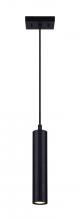 Canarm IPL764A01BK10 - CARVER, MBK Color, 1 Lt Cord Pendant, 50W Type GU10, 4.75&#34; W x 14.25 - 62.25&#34; H