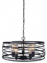 Canarm IPL411B05BK22 - RYLAND, MBK Color, 5 Lt 22&#34; Wide Chain Pendant, 100W Type A, 22&#34; W x 11&#34; H