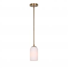 Canarm IPL1130A01GD - NOVALEE, IPL1130A01GD, 1 Lt Rod Pendant, Flat Opal Glass, 60W Type A, 4.75&#34; W x 10.5 - 58.5&#34;