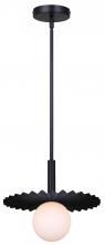 Canarm IPL1210A01BK9 - 1 Lt Rod Pendant, Flat Opal Glass, 40W Type G9, 12inch W x 13 - 61inch H