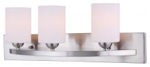 Canarm IVL370A03BPT - Hampton, 3 Lt Vanity, Line Painted Glass, 100W Type A19, 24&#34; x 8 1/2&#34; x 7&#34;