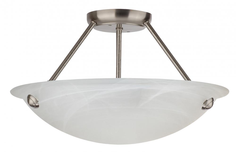 3 Light Semi Flush