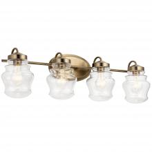 Kichler 55040CLZ - Janiel 33.25&#34; 4 Light Vanity Light with Clear Glass in Classic Bronze