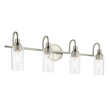 Kichler 55212NI - Kavi 31.5&#34; 4-Light Vanity Light with Clear Glass in Brushed Nickel