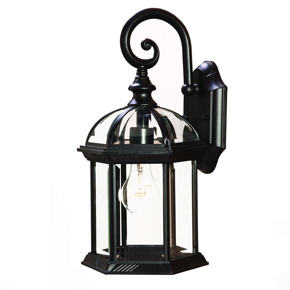 Dover Collection Wall-Mount 1-Light Outdoor Matte Black Light Fixture