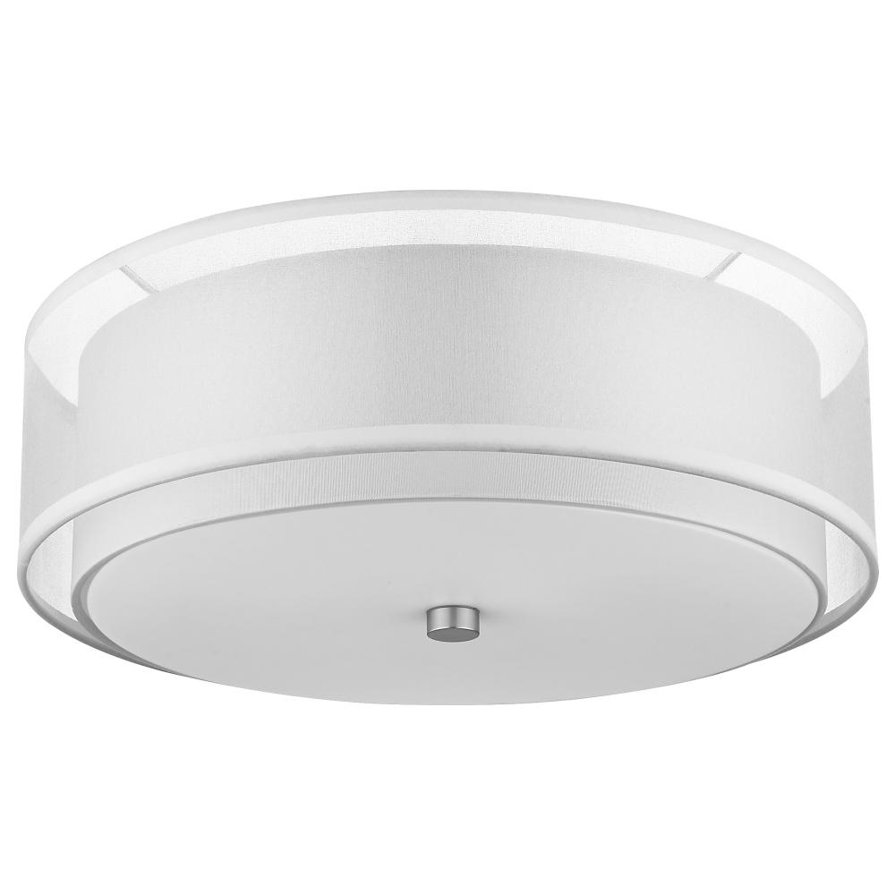 Brella 2-Light Brushed Nickel Flushmount