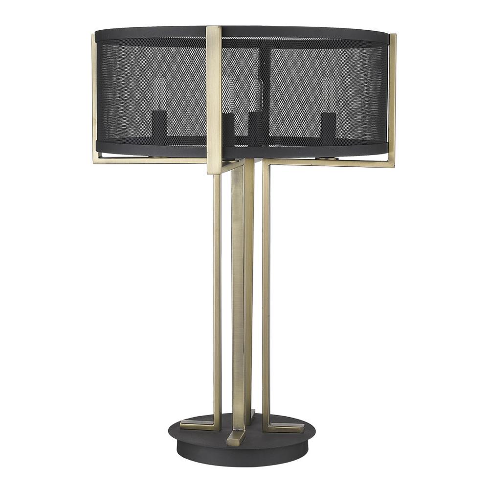 Trend Home 4-Light Matte Black Table Lamp