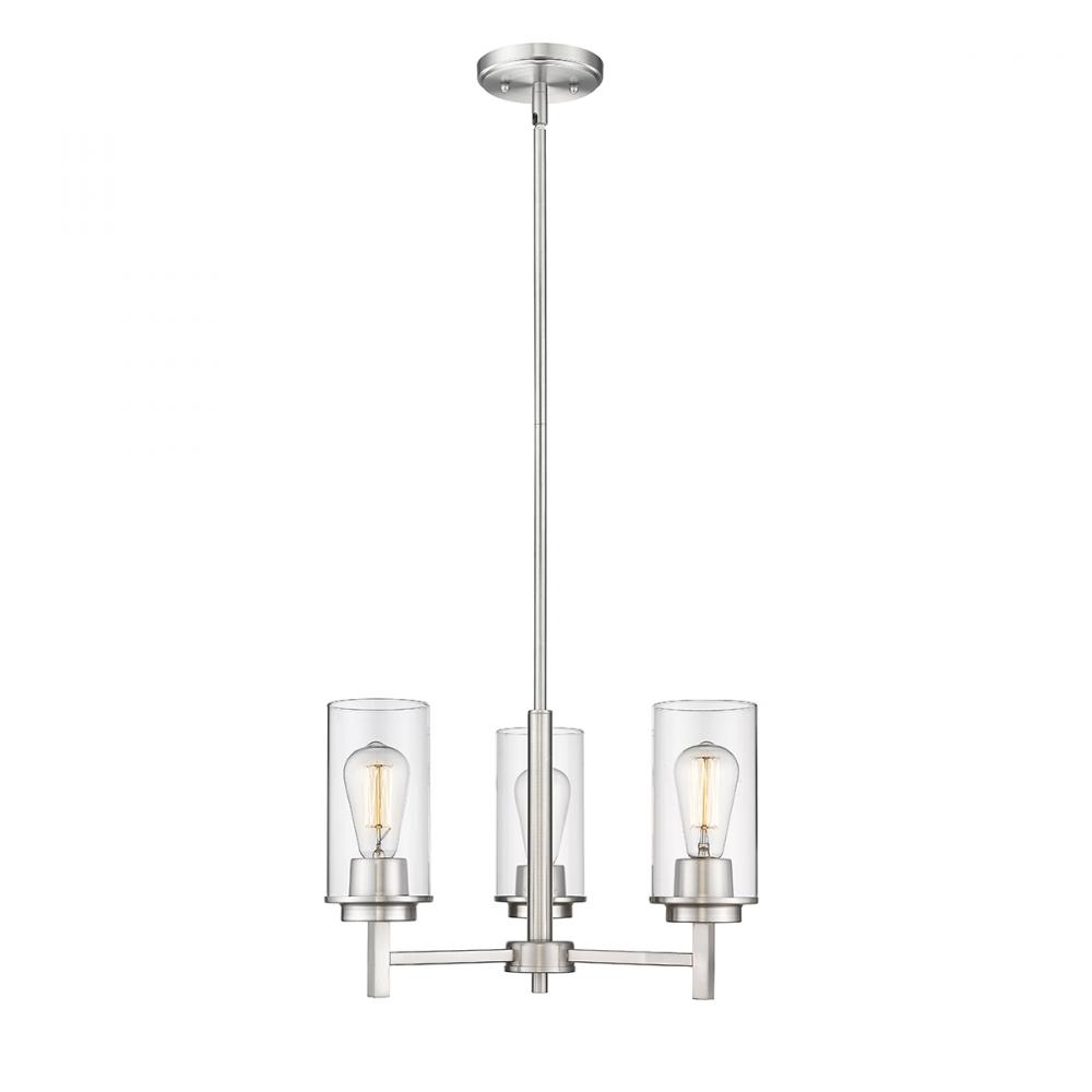 Janna 3-Light Chandelier Ceiling Light Brushed Nickel