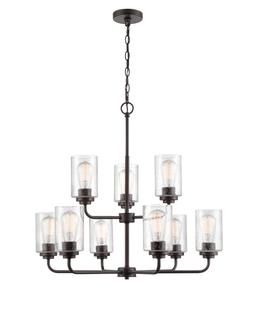 Moven 9-Light Chandelier Ceiling Light Rubbed Bronze